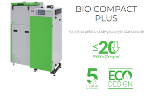 Kocioł SAS BIO COMPACT PLUS 10 kW LEWY CZOPUCH TYŁ na pellet o podwyższonym standardzie